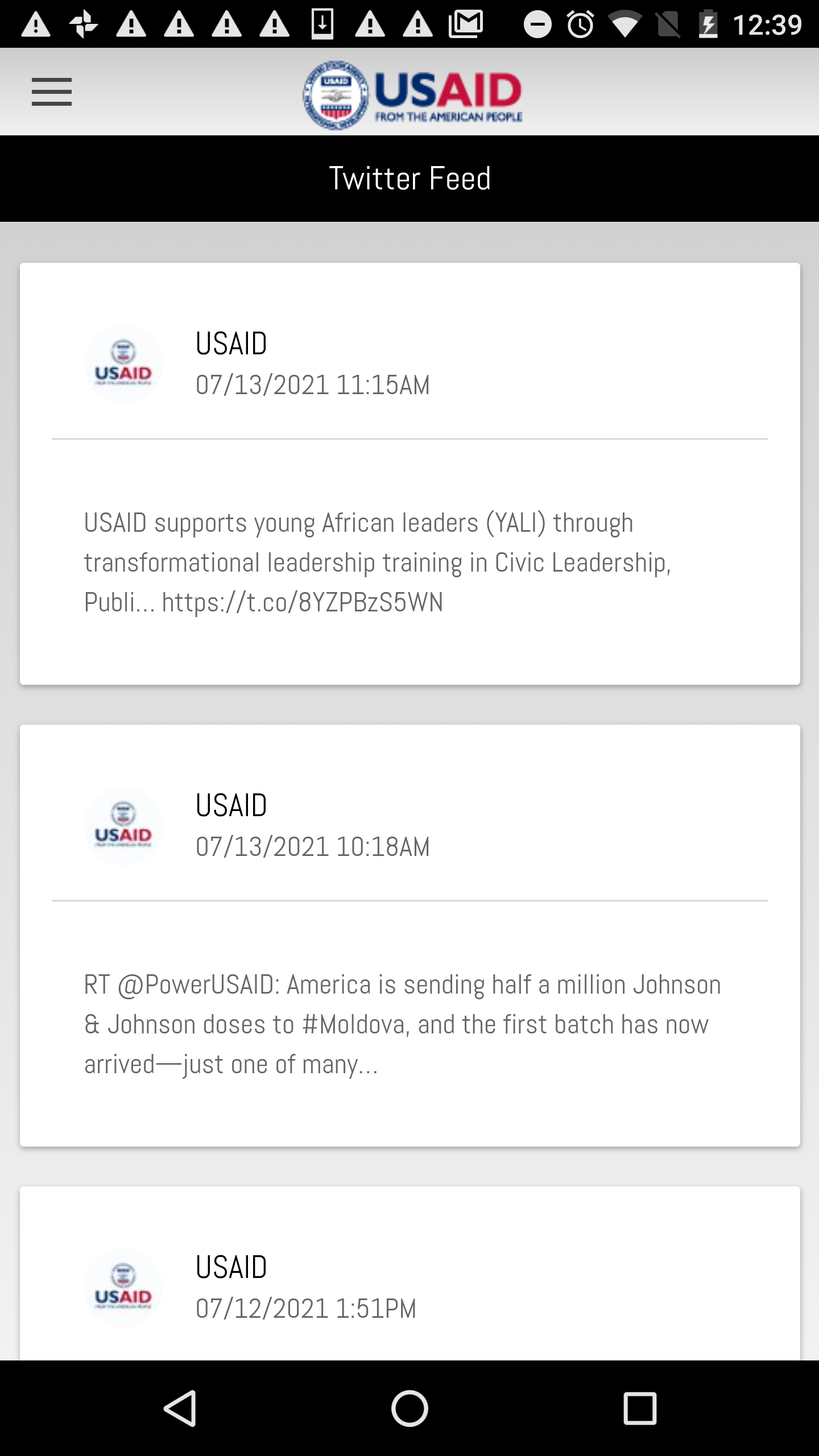 USAID News Reader Mobile App