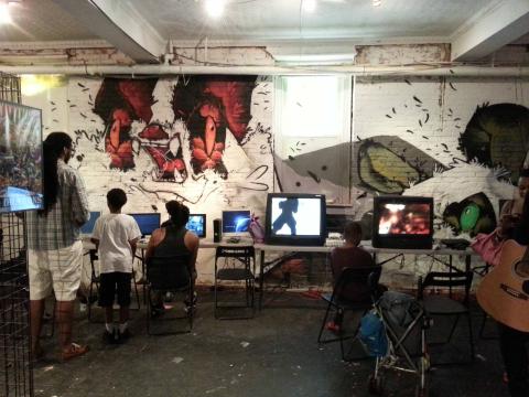Gaming Setups along the wall