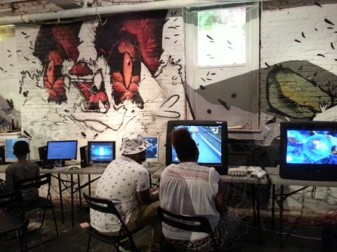 Gaming Setups along the wall