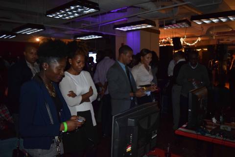 Attendees competing