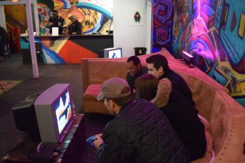 Friends playing N64