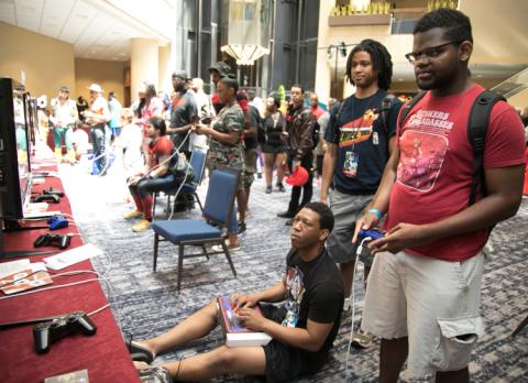 Fighting Game players competing