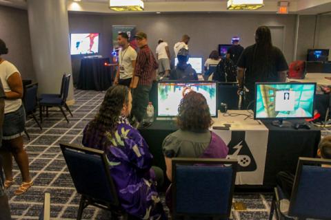 A shot of our gaming lounge