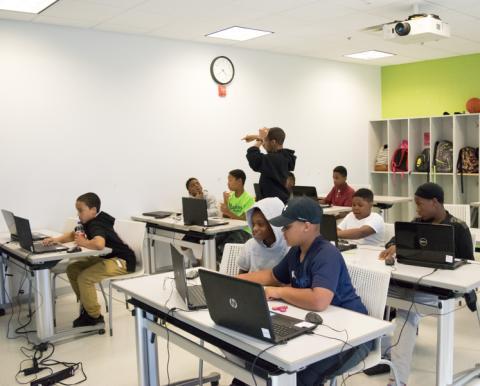 Class working hard