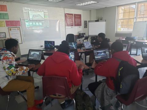 students starting class