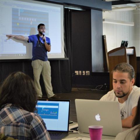 Cole Instructing the class