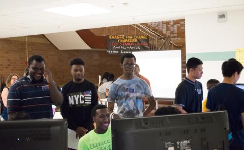 Gamers enjoying video games