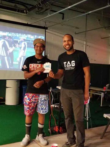 Kreston posing with tournament winner