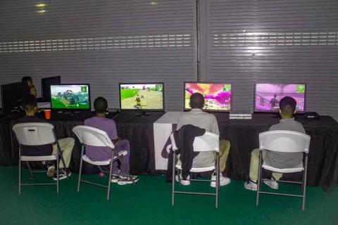 Students playing fortnite
