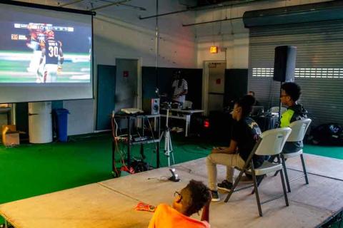 Students competing in tournament
