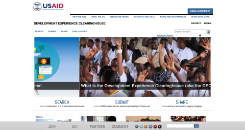 DEC homepage screenshot